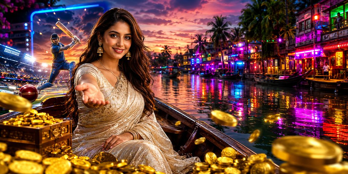 সুন্দরবন পটভূমিতে ক্রিকেট বেটিং উপভোগ করছেন একজন বাংলাদেশি নারী